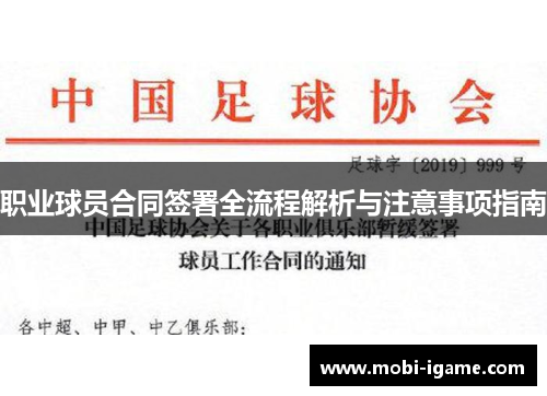 职业球员合同签署全流程解析与注意事项指南